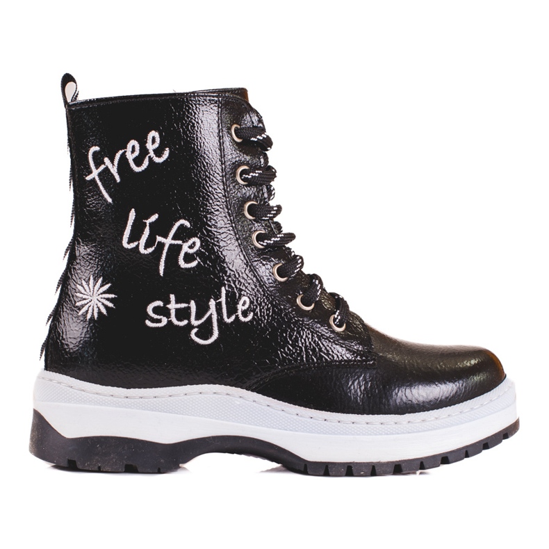 W. Potocki Černé dívčí kozačky značky Potocki černá