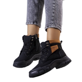 Černé zateplené kozačky značky Fordla černý