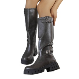 Zelené teplé kozačky značky Merli zelený