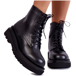 PS1 Dámské černé zateplené boty Leroy se zipem černá