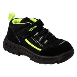 Befado Vodotěsný dětský trekking Beekking 515x004 Black and Green Neon černá