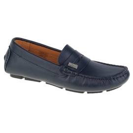 Boty Boss Moccasin W J29288-849 modrý