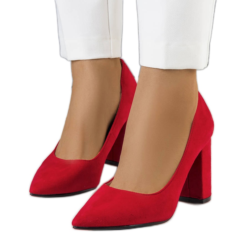 PA1 Červené lodičky na sloupku Melvil