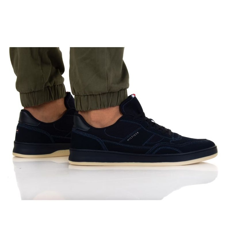 Tommy Hilfiger Retro Court Cupsole Seude Mix M FM0FM04169 DW5 modrý