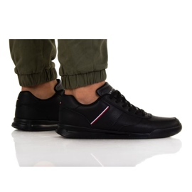 Boty Tommy Hilfiger Lightweight Leather Detal Dup M FM0FM04280 Bds černý