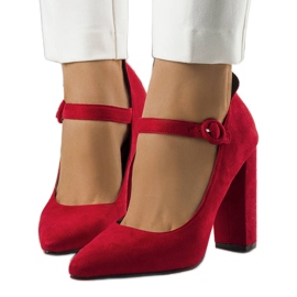 BM Červené lodičky s páskem Kaiser červený