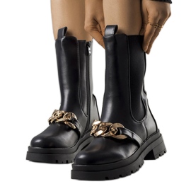 Černé zateplené kozačky od Vladim černý