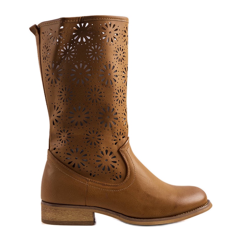 PA1 Dětské kozačky Bitsis hnědé barvy hnědý