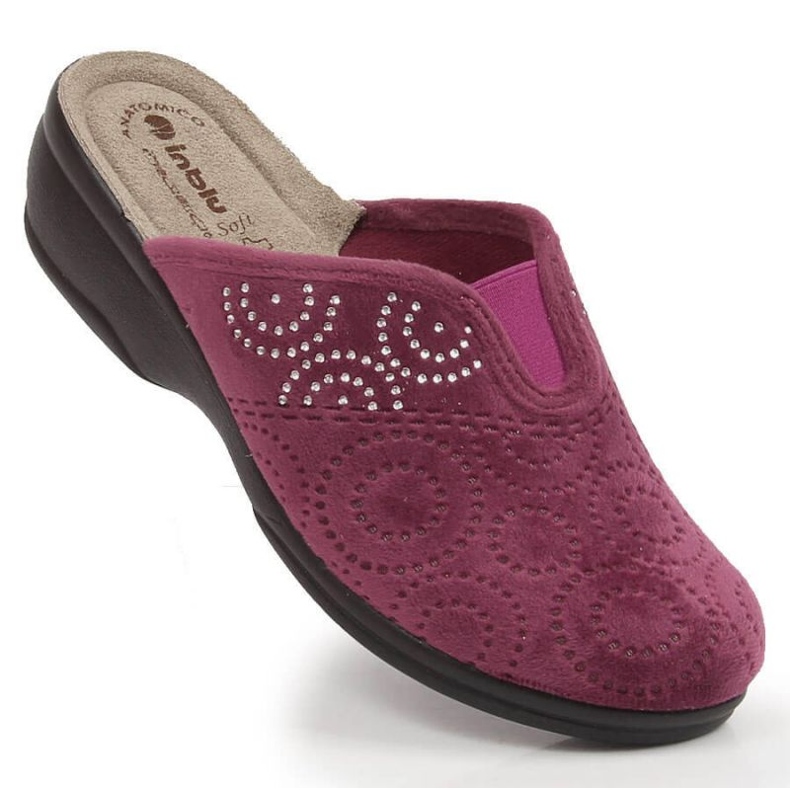 Pohodlné pantofle s gumičkou Inblu ARC22 červené