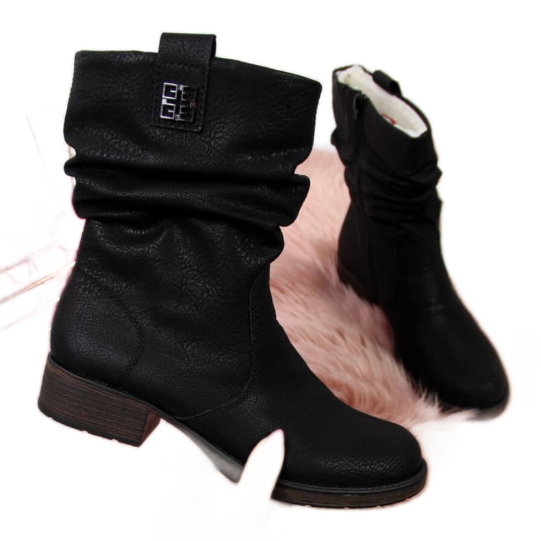 Boty zateplené vlnou Rieker RKR174 černá