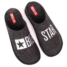Domácí pantofle z vlněné plsti Big Star INT1804 černý