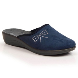 Pohodlné velurové pantofle Inblu W ARC19A modrý