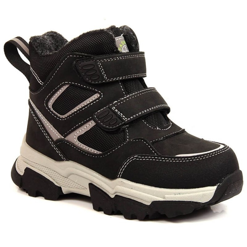 Zimní boty zateplené ovčí vlnou News Jr. EVE382A černá