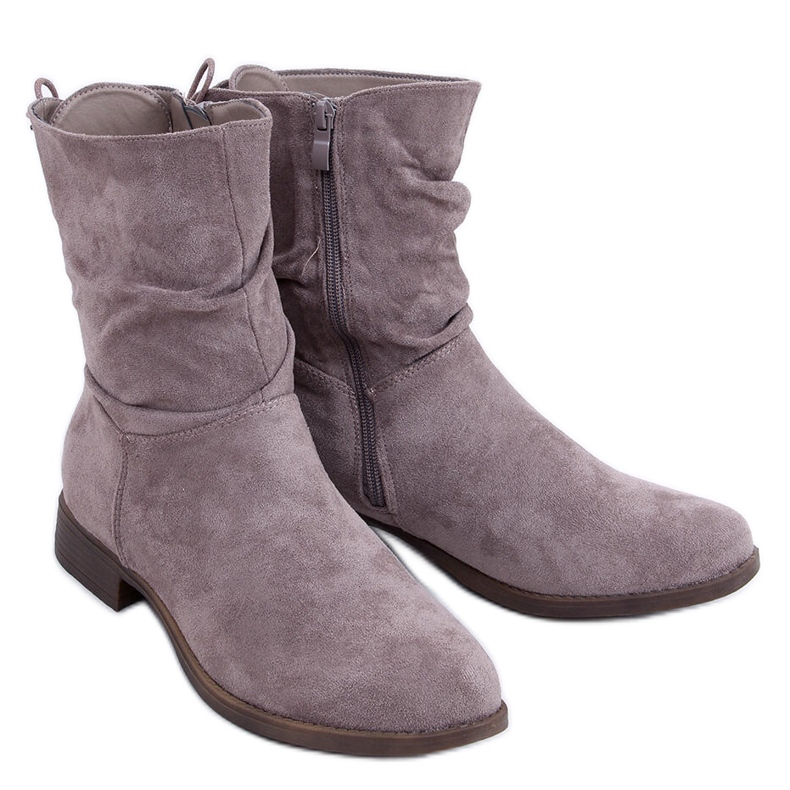 PA1 Ploché semišové boty Theda Khaki béžový