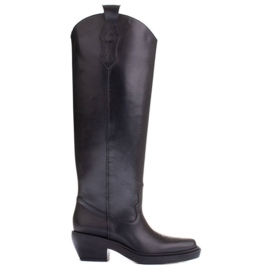 Marco Shoes Kovbojské boty se širším obvodem černý