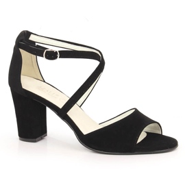 Dámské černé semišové sandály Azali 2941 černá