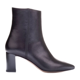 Marco Shoes Elegantní kozačky na sloupek černý