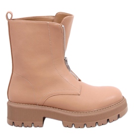 PA1 Vojenské boty Laura Camel béžový PA1 Vojenské boty Laura Camel béžový