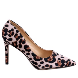 PA1 Dámské lodičky Telisha Leopard béžový hnědý černý