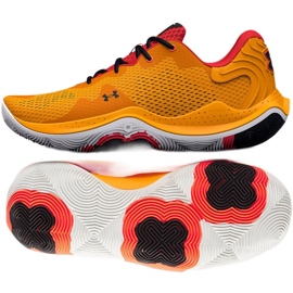 Basketbalové boty Under Armour Spawn 4 M 3024971 800 vícebarevný pomeranče a červené