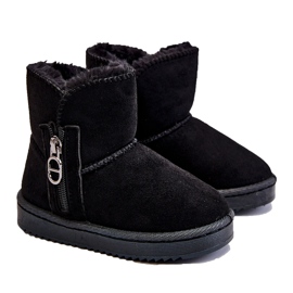 Dětské nazouvací teplé sněhule Black Catellie černý