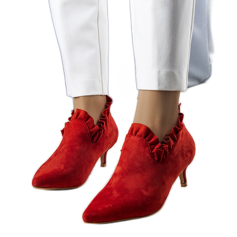 BM Červené lodičky se svrškem Gavri