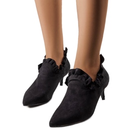 Černé lodičky se svrškem Gavri černý