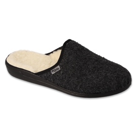 Pánské pantofle Befado Black PU 000M326 Izolace vlny šedá