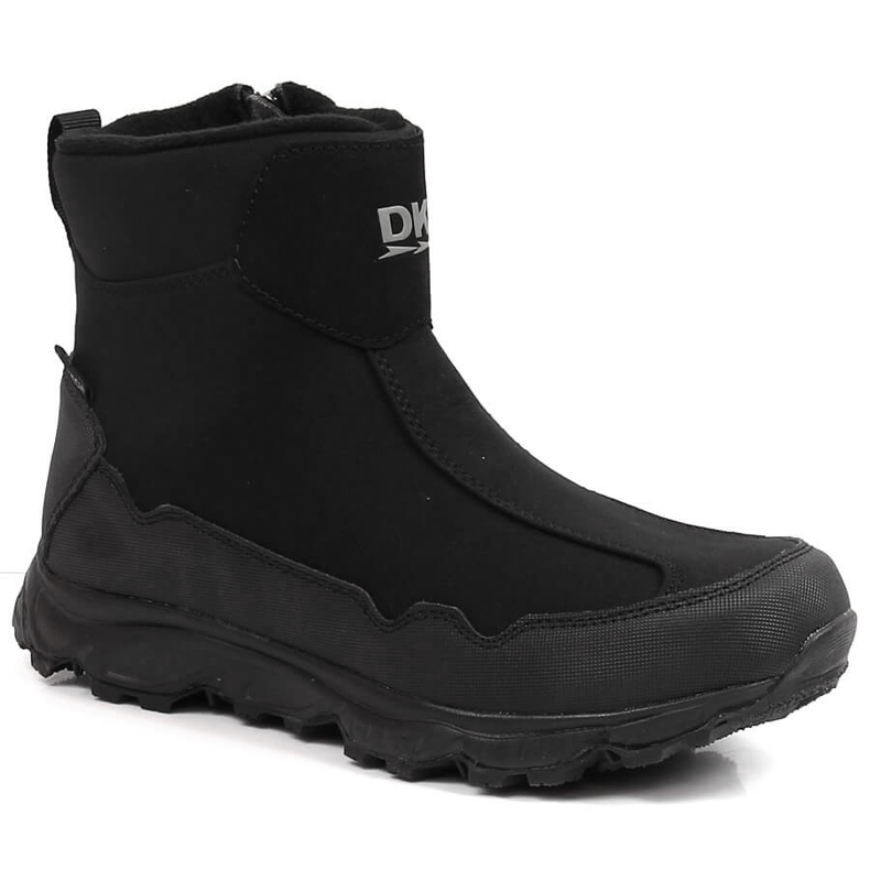 Vodotěsné trekové boty pro mládež zateplené černé DK 2462 černá
