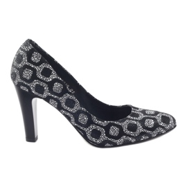 Espinto Lodičky Na Černém / Bílém Podpatku bílý černý