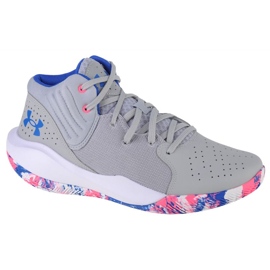 Basketbalové boty Under Armour Jet 21 M 3024260-109 šedá odstíny šedé