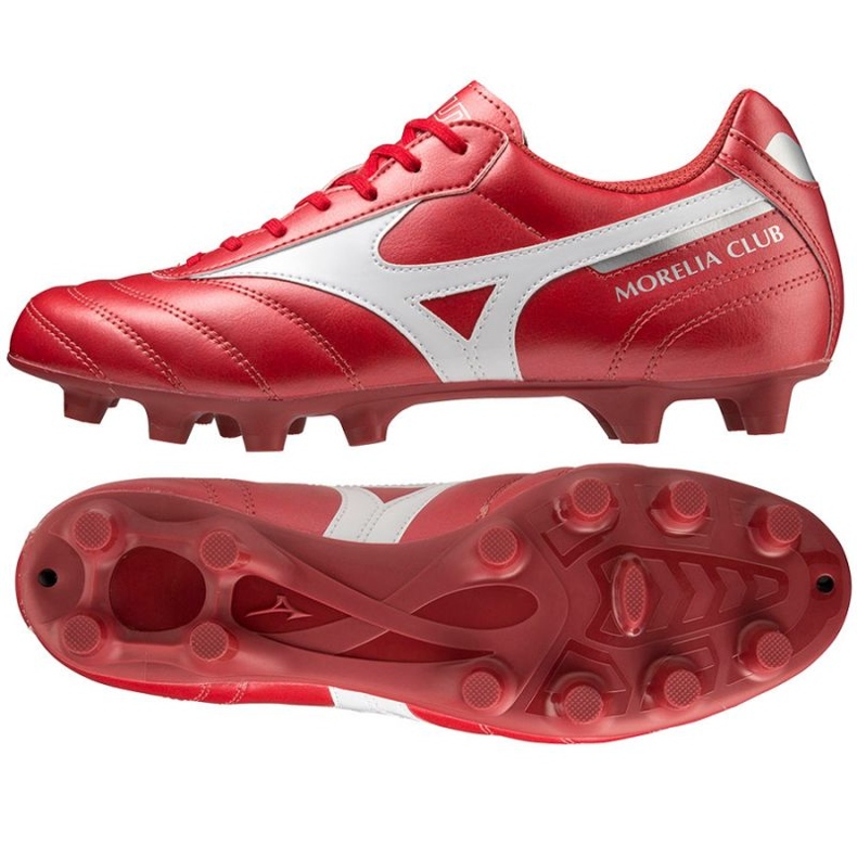 Kopačky Mizuno Morelia Ii Club Md M P1GA221660 červené pomeranče a červené