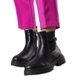 Černé zateplené kozačky od Sanso černý