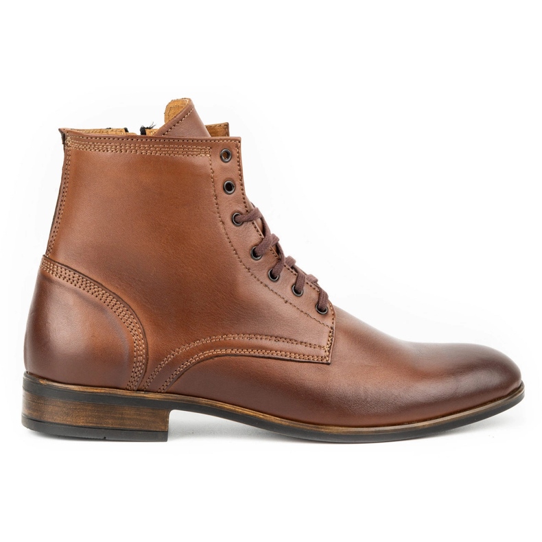 Olivier Kožené pánské Chelsea boots 287 Św hnědé hnědý