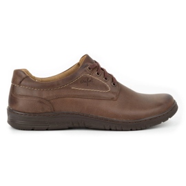 KOMODO Pánské Casual kožené boty 921K hnědé hnědý