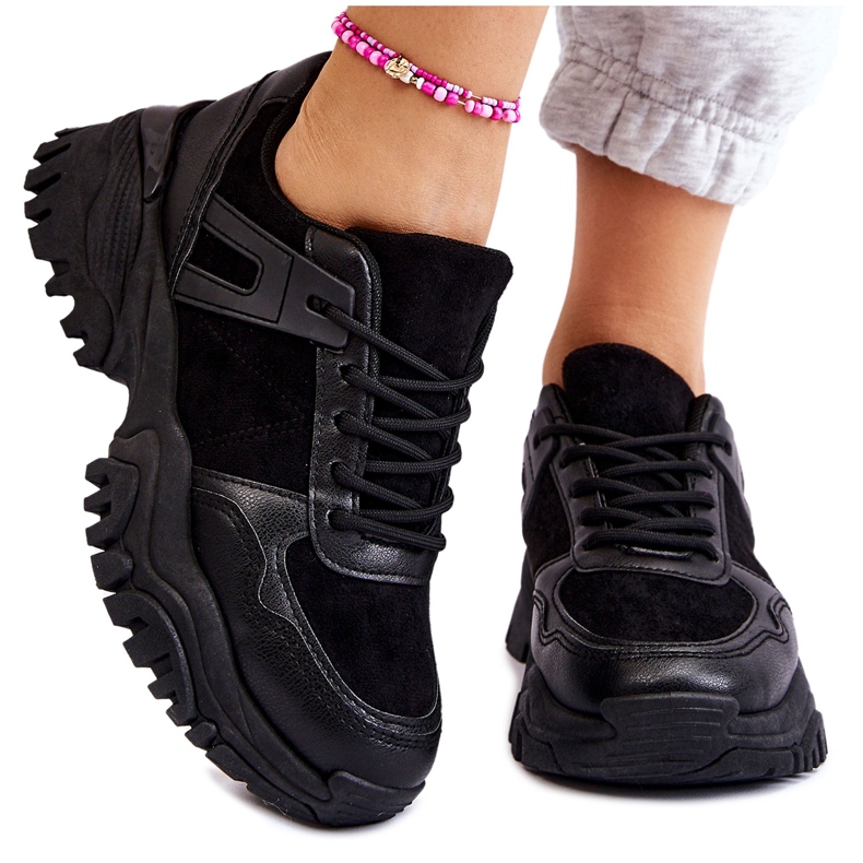 PG1 Módní sportovní obuv Tenisky Černé Frezio černá