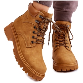 Dámské zateplené šněrovací boty Camel hnědý