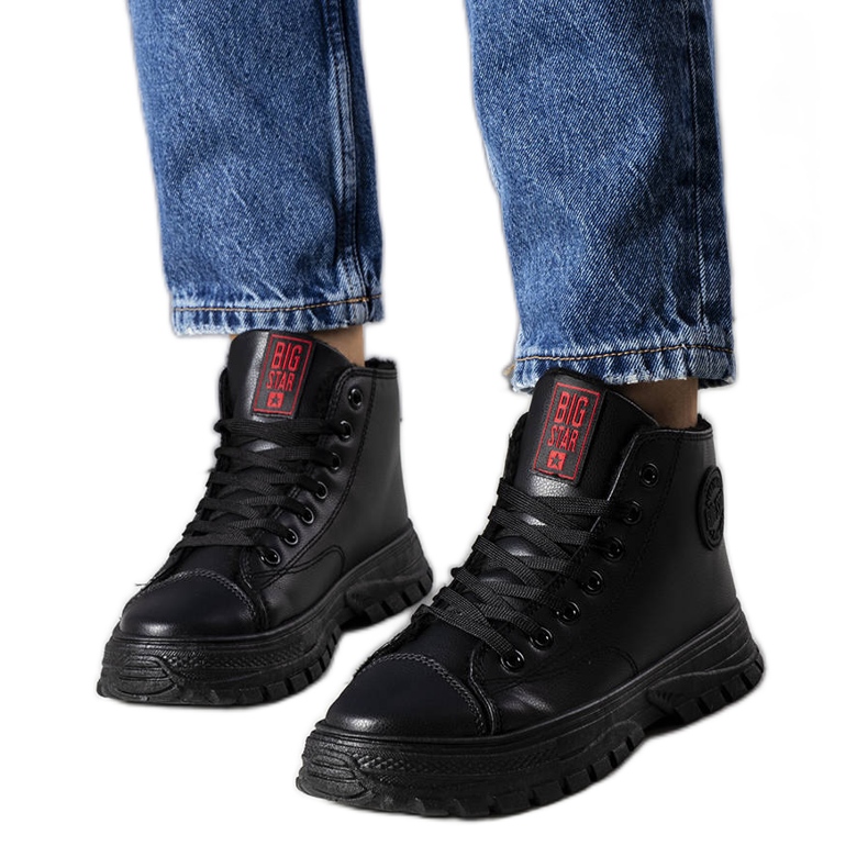 Černé zateplené tenisky Big Star GG274537 906 černá