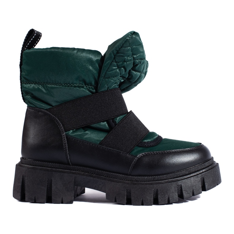 Zelenočerné dámské sněhule Shelovet černá zelená