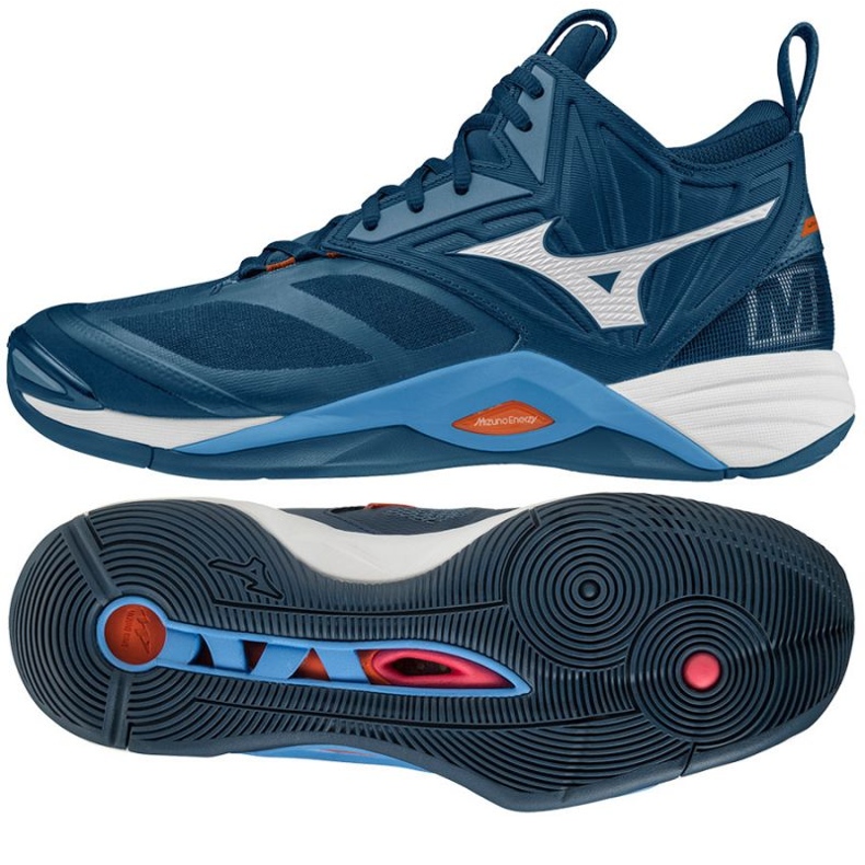 Volejbalové boty Mizuno Wave Momentum 2 Mid V1GA211721 modrý modrý Volejbalové boty Mizuno Wave Momentum 2 Mid V1GA211721 modrý modrý
