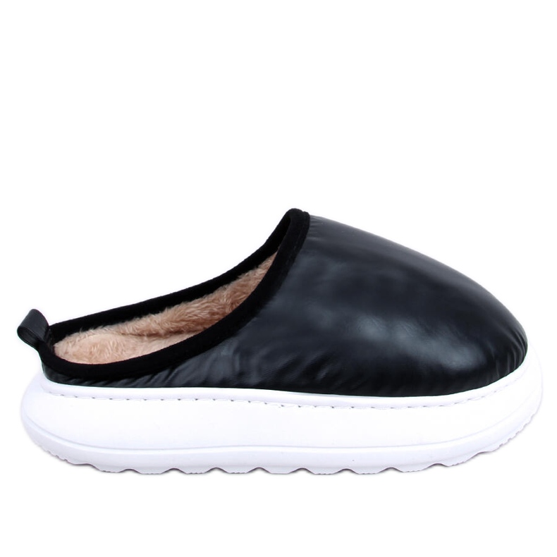 PA1 Zateplené zimní pantofle Toby Black černá