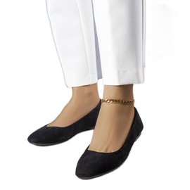 Černé semišové balerínky od Jules černý