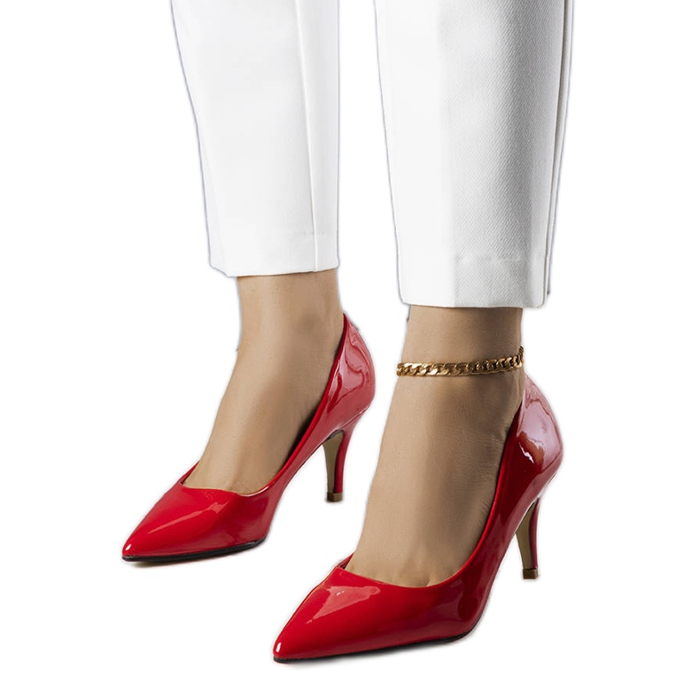 Červené lakované lodičky od Hadlee