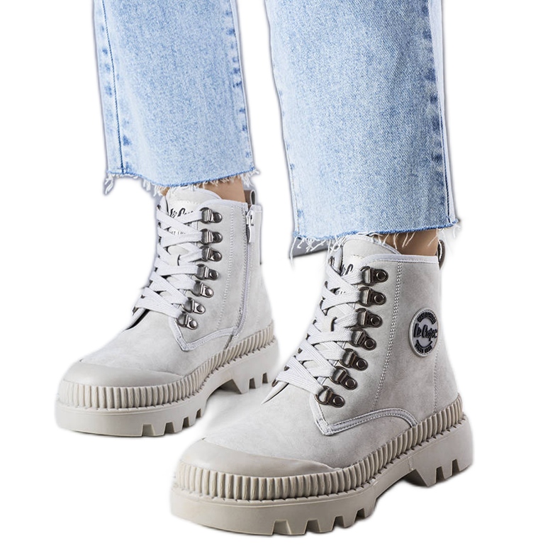 Šedé zateplené holínky LCJ-22-44-1340L Lee Cooper šedá