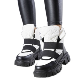 Bílé zateplené nazouváky do sněhu od Francisco bílý