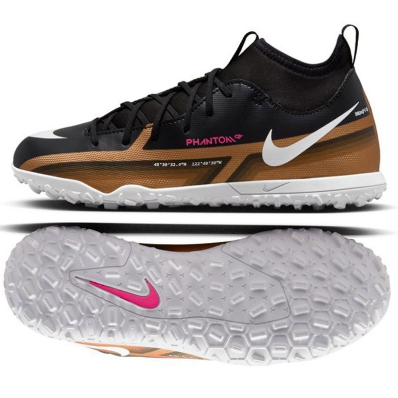 Boty Nike Jr. Phantom GT2 Club Qatar Dynamic Fit Tf DR6063 810 černá černá