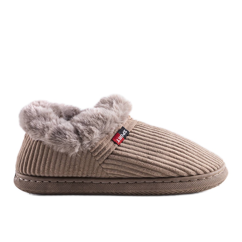 Hnědé pánské pantofle Ruest hnědý Hnědé pánské pantofle Ruest hnědý