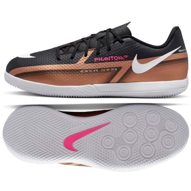 Kopačky Nike Phantom GT2 Academy Qatar Ic Jr DR6059 810 hnědá, černá černá