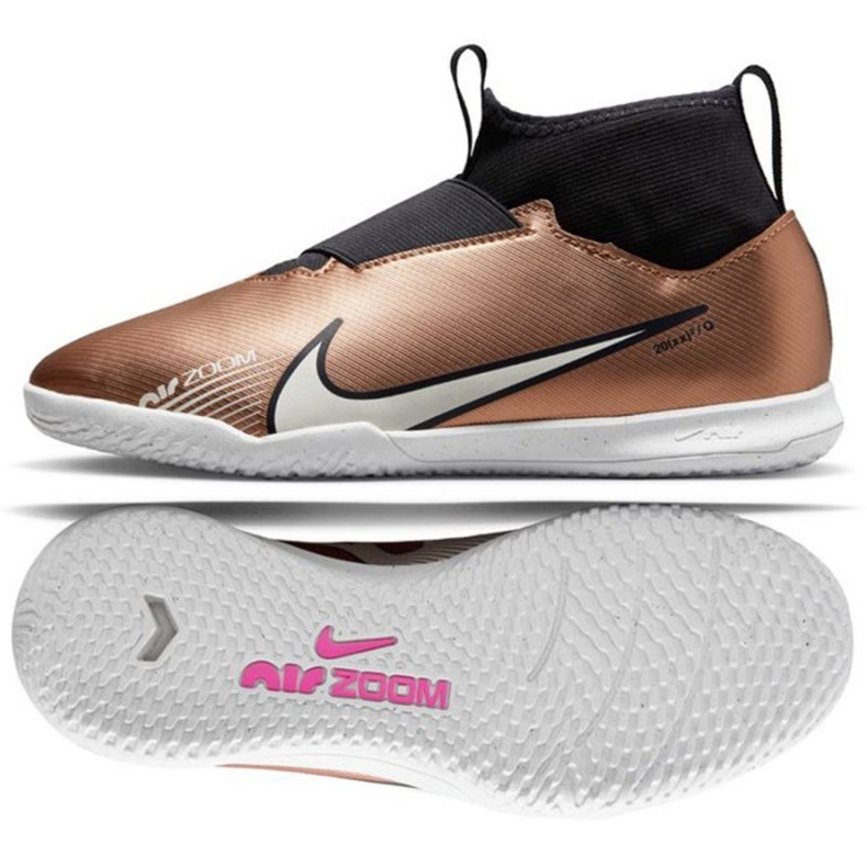 Kopačky Nike Zoom Mercurial Vapor 15 Academy Qatar Ic Jr DR6050 810 hnědý bílý