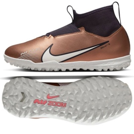 Kopačky Nike Zoom Mercurial Superfly 9 Academy Qatar Tf Jr DR6053 810 zlatá, hnědá zlatý